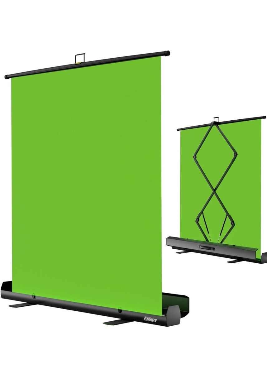 y022004t EMART Green Screen グリーンバック 自立式 撮影用 オンライン (幅150cmx高さ180cm)