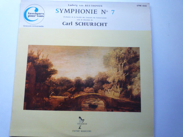 SH37 仏TRIANON盤LP ベートーヴェン/交響曲第7番 シューリヒト/パリ音楽院O_画像1