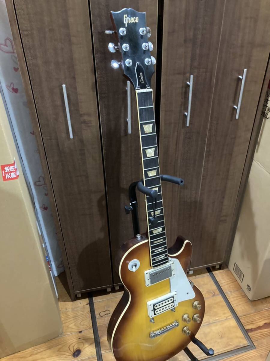 [Игрушка] Greco Greco Les Paul Custom Guneko Pickup Reacted Reacted Elek Guitar Japan Vintage