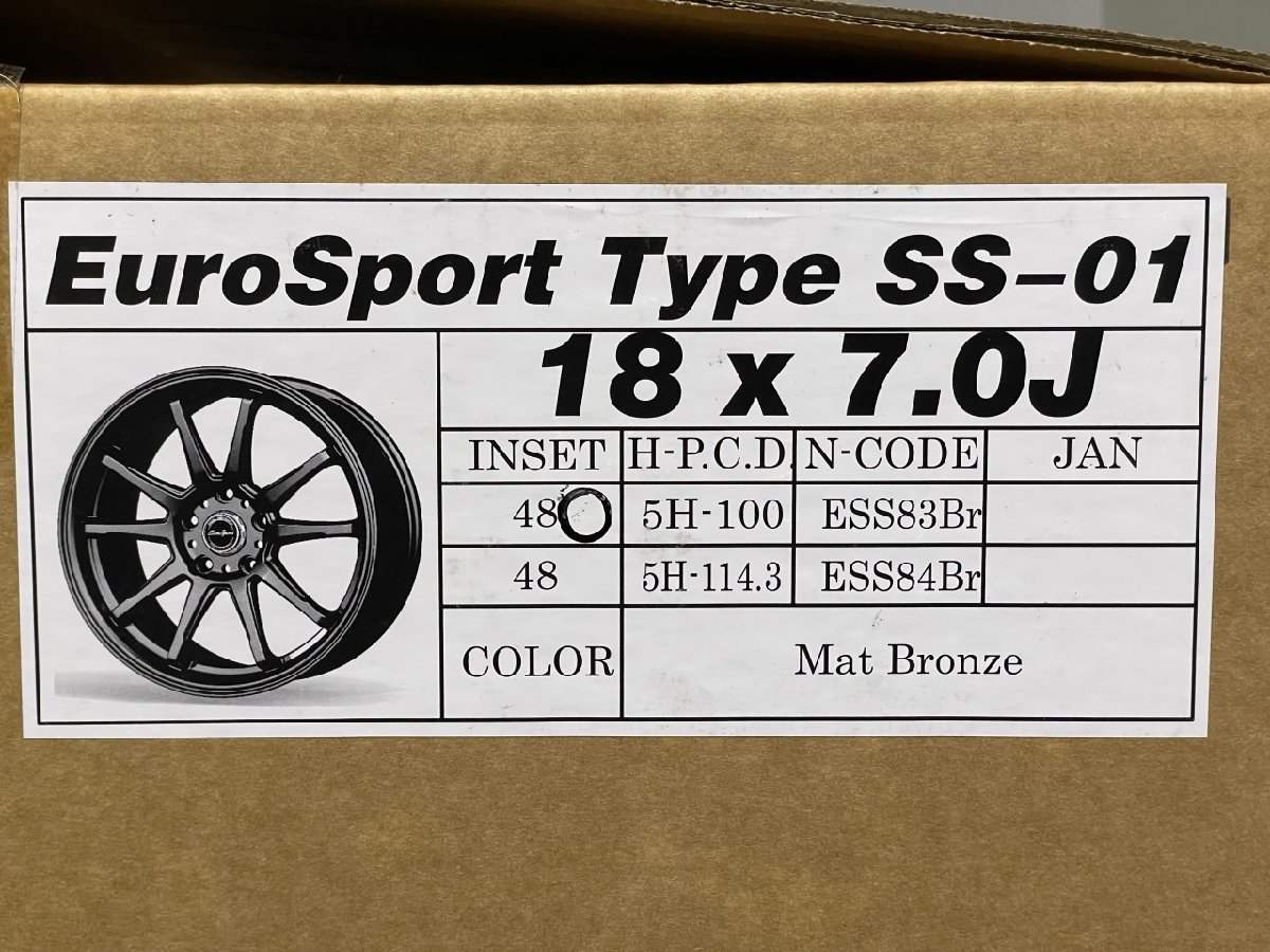 新品 BLEST EuroSport Type SS-01 ブレスト ユーロスポーツ 18インチ 4本 7J5HPCD100+48 ブロンズ プリウス インプレッサ等　(VHZ171)_画像10