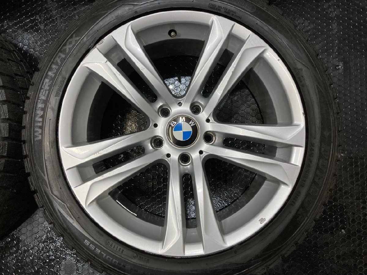 【DUNLOP WINTER MAXX WM01 245/45R18】スタッドレス【MAK LUFT 18インチ 4本 8J5HPCD120+30】バリ溝 BMW純正キャップ　(TG263)_画像3