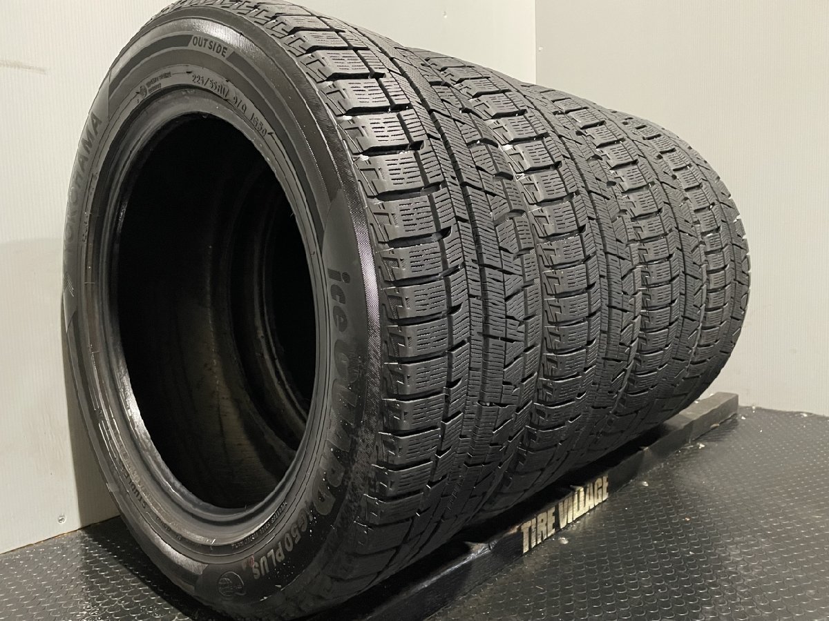 YOKOHAMA ice GUARD iG50 PLUS 225/55R17 17インチ スタッドレス 4本 バリ溝 V37スカイライン スバルXV フォレスター等　(TB048)_画像1