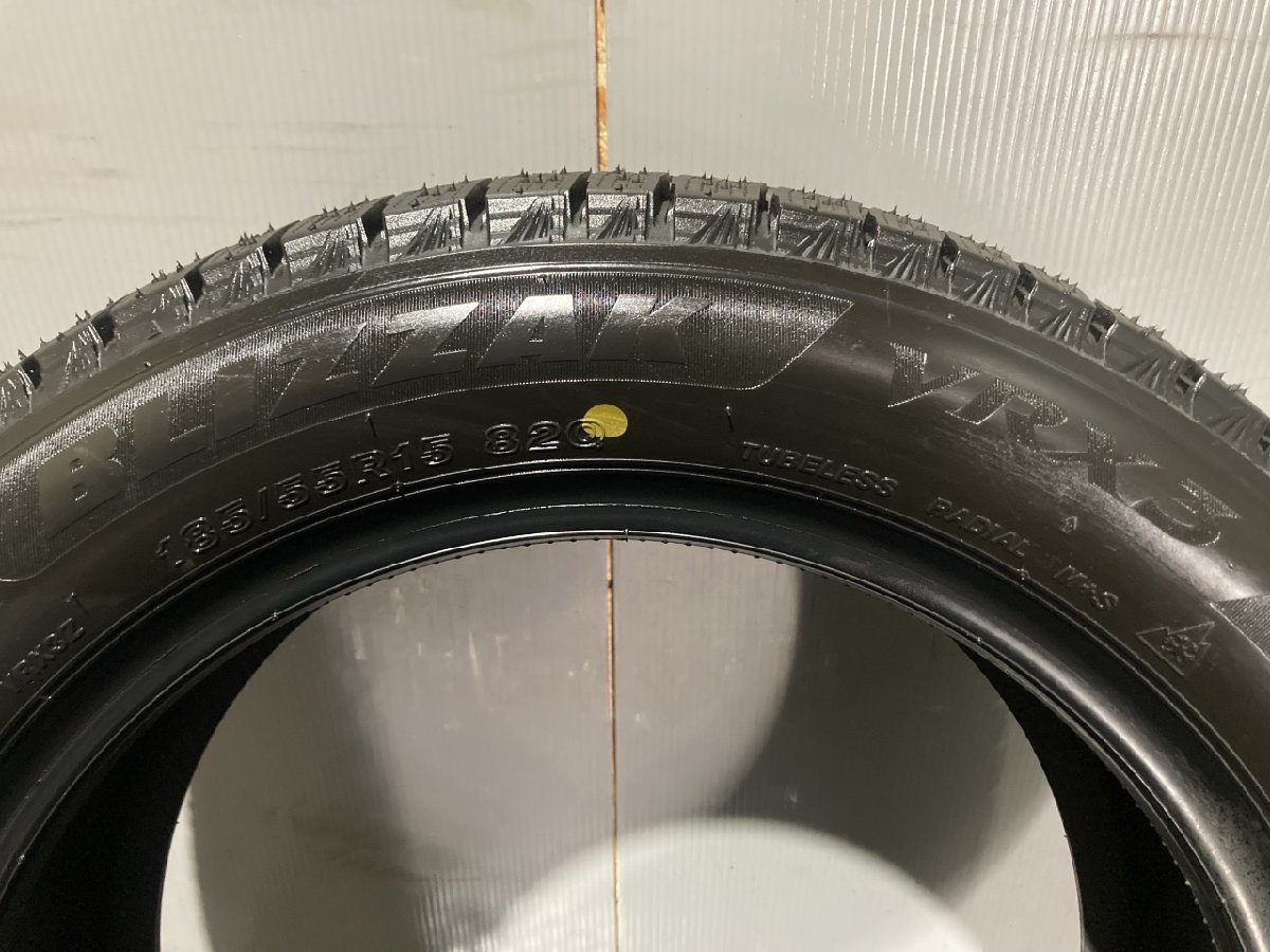 新品 BS BRIDGESTONE BLIZZAK VRX3 185/55R15 15インチ スタッドレス 1本 21年製 マーチ ベリーサ コルト bB デミオ等　(MTA639)_画像8