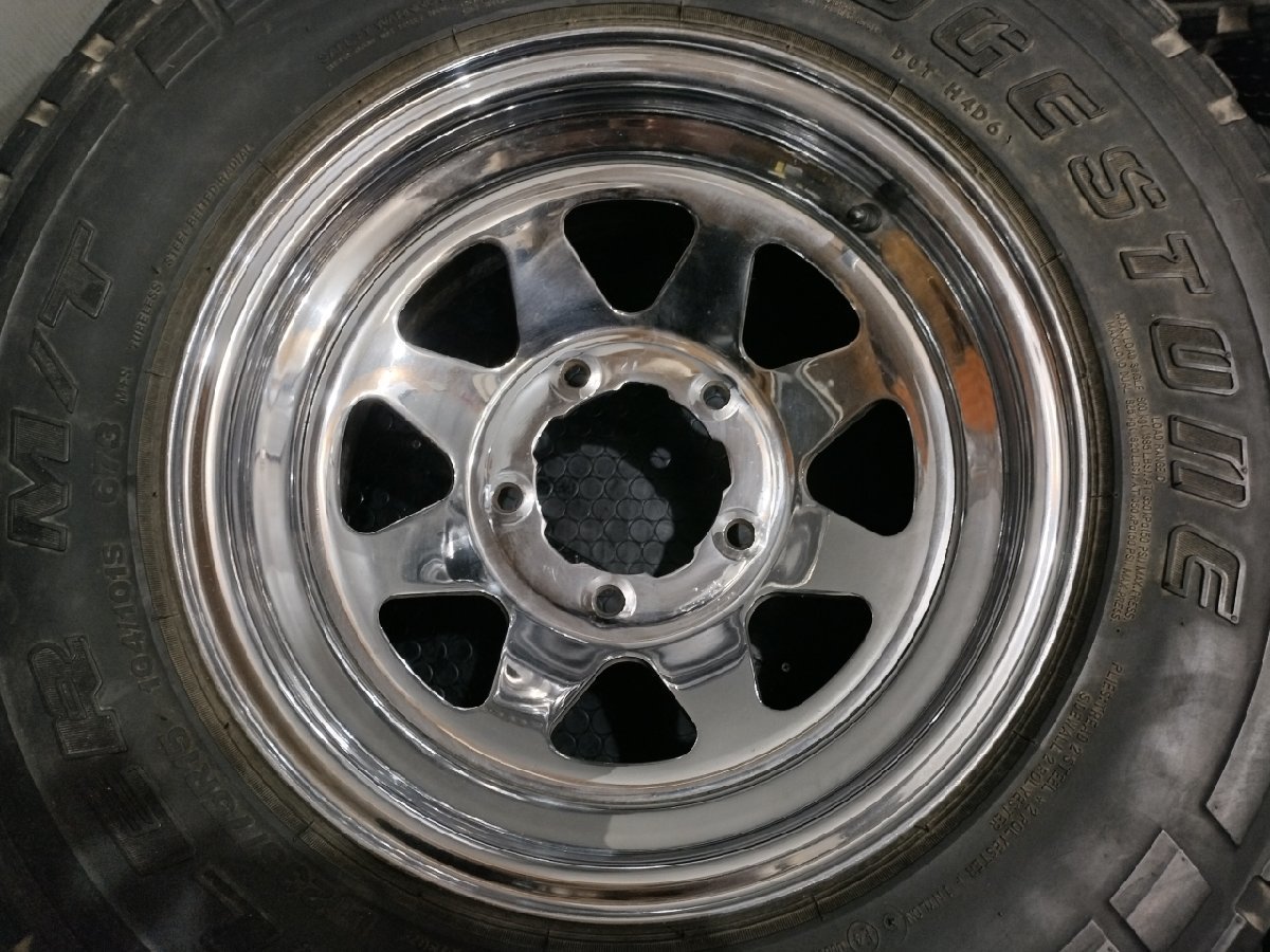 【BS DUELER M/T 673 LT235/75R15】夏タイヤ【鉄ホイール メッキホイール 15インチ 4本 7J5HPCD139.7約-13】深リム ジムニー　(VTY729)_画像5