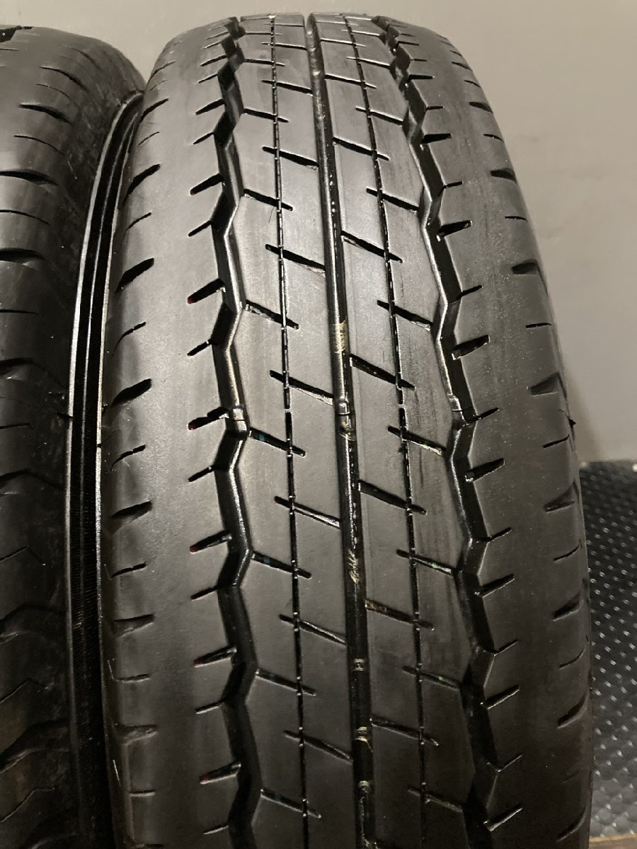 DUNLOP SP175N 195/80R15 107/105N LT 15インチ 夏タイヤ 4本 21年製 バリ溝 ハイエース キャラバン等 2本新車外し (VTP930)の画像5