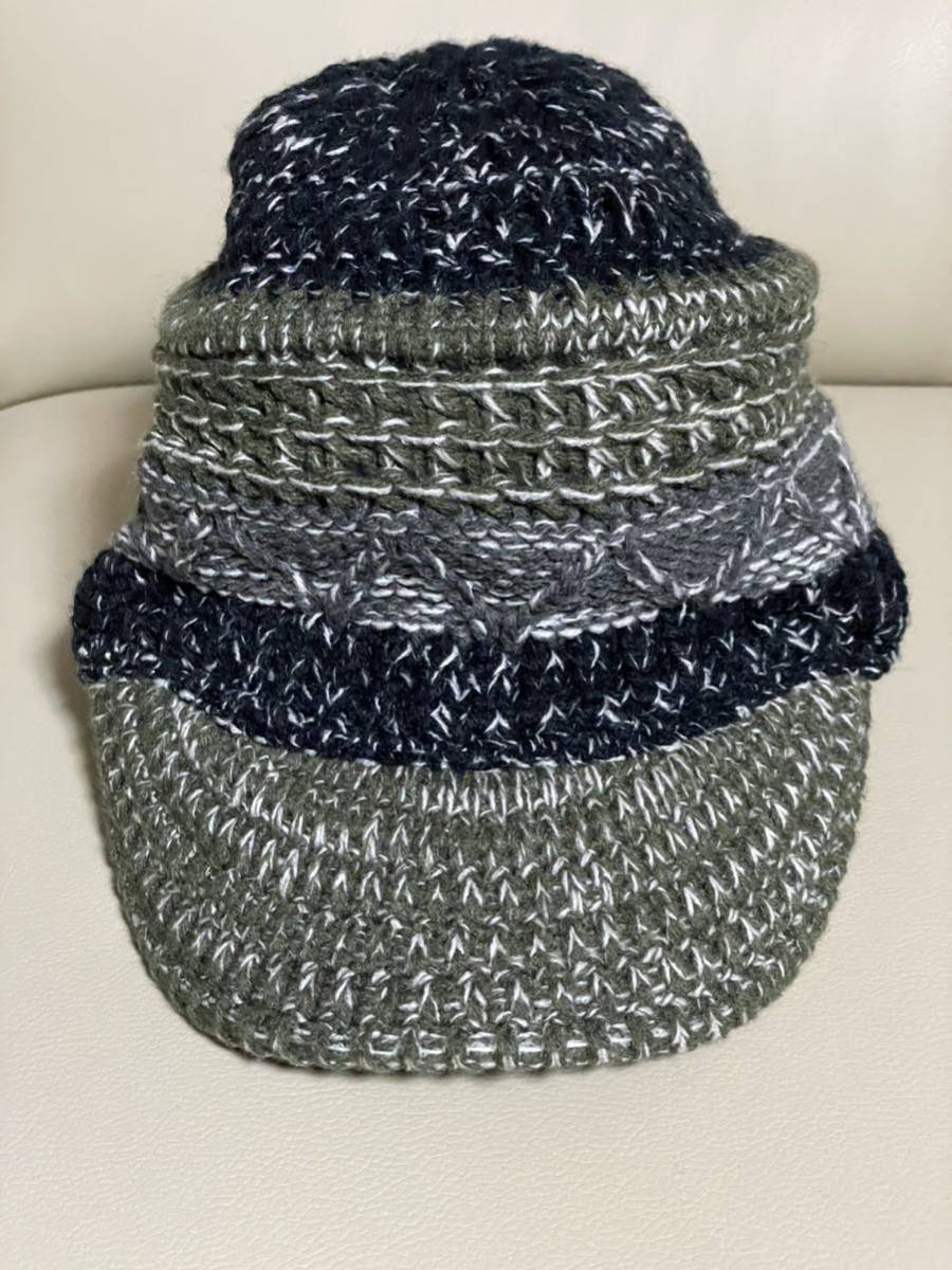 コロンビア/Columbia Rossie Hill Knit Cap Black×Olive ツバ付きニットキャップ ニット帽_画像2