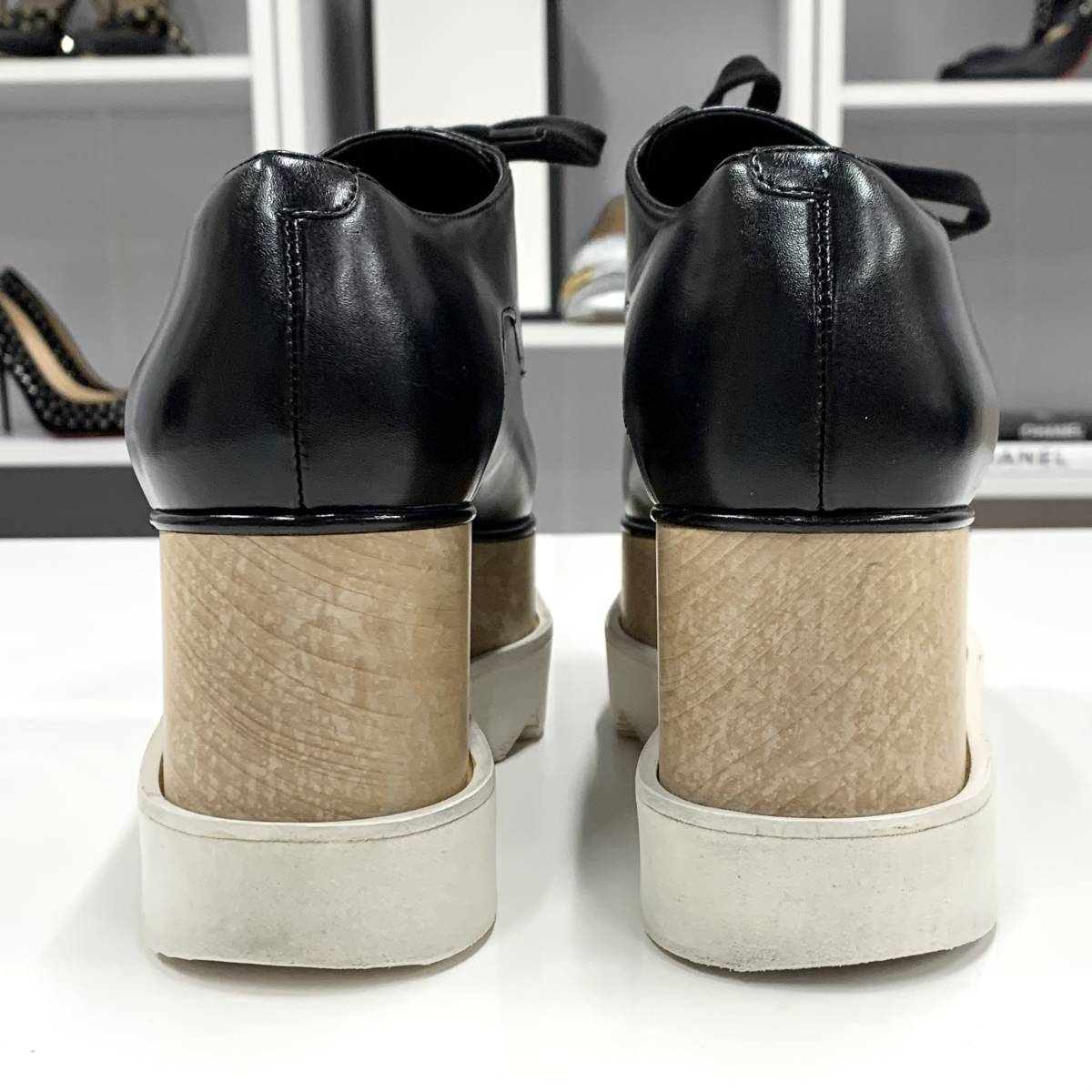 8256 Stella McCartney Ellis кожа толщина низ обувь черный 