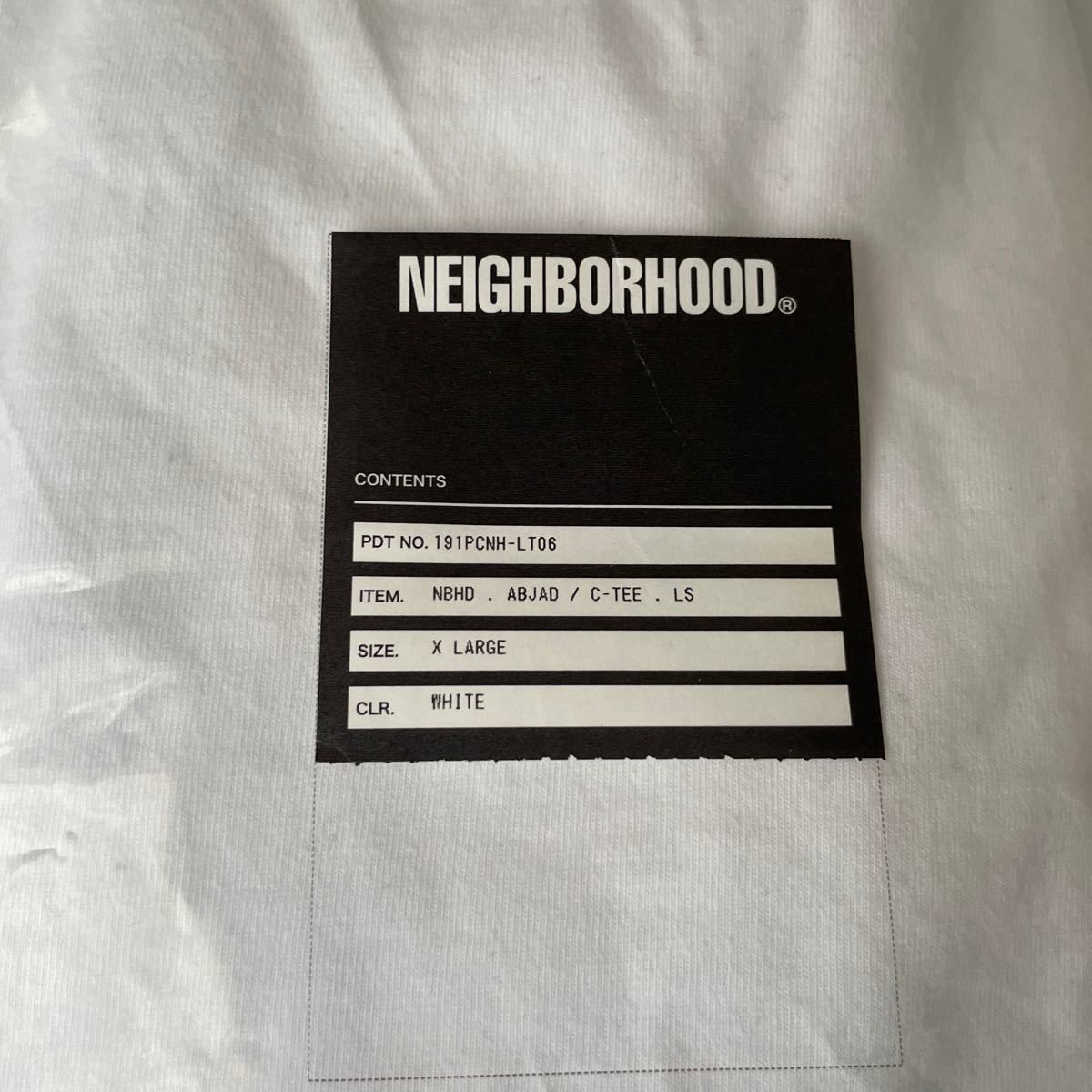 NEIGHBORHOOD NBHD . ABJAD / C-TEE . LS WHITE XL / ネイバーフッド アラビア Tシャツ ロンT 白 ホワイト 191PCNH-LT06_画像4