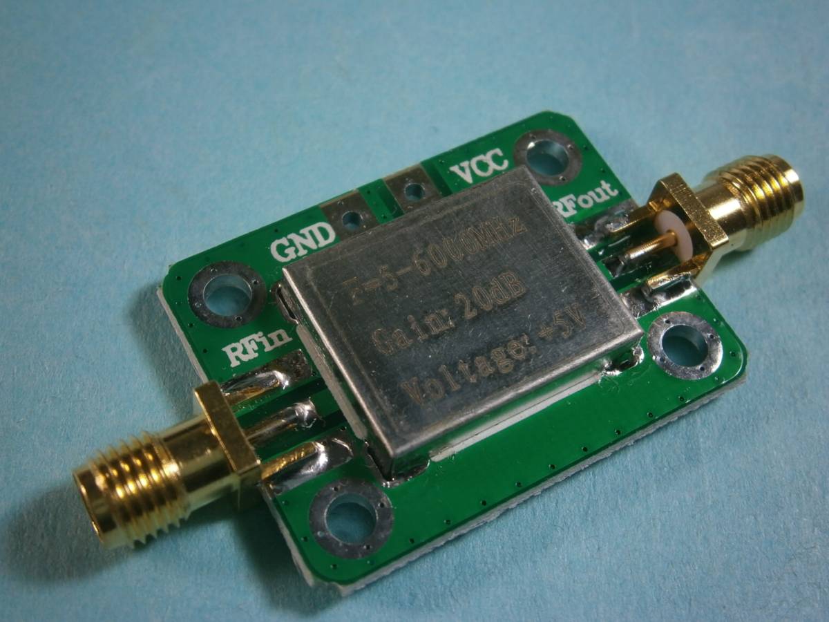 送料120円 マイクロ波アンプ 広帯域6GHz Gain 20dB 出力+21dBmWの画像3