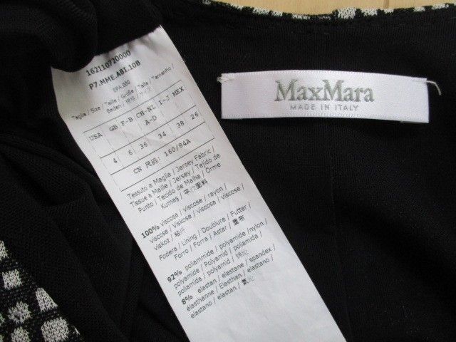 マックスマーラ MAX MARA 白タグ ワンピース 38 イタリア製 美品