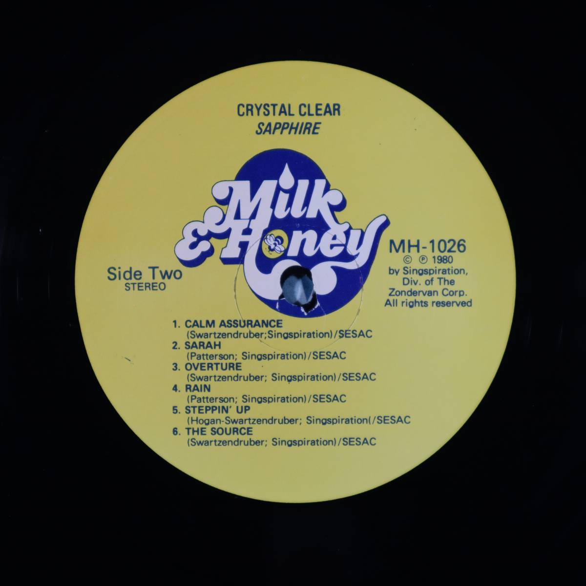 米Orig * SAPPHIRE - Crystal clear * 1980年 US Milk & Honey MH-1026 **AOR** CCM・ライトメロウ・ジャズファンク レア!!_画像5