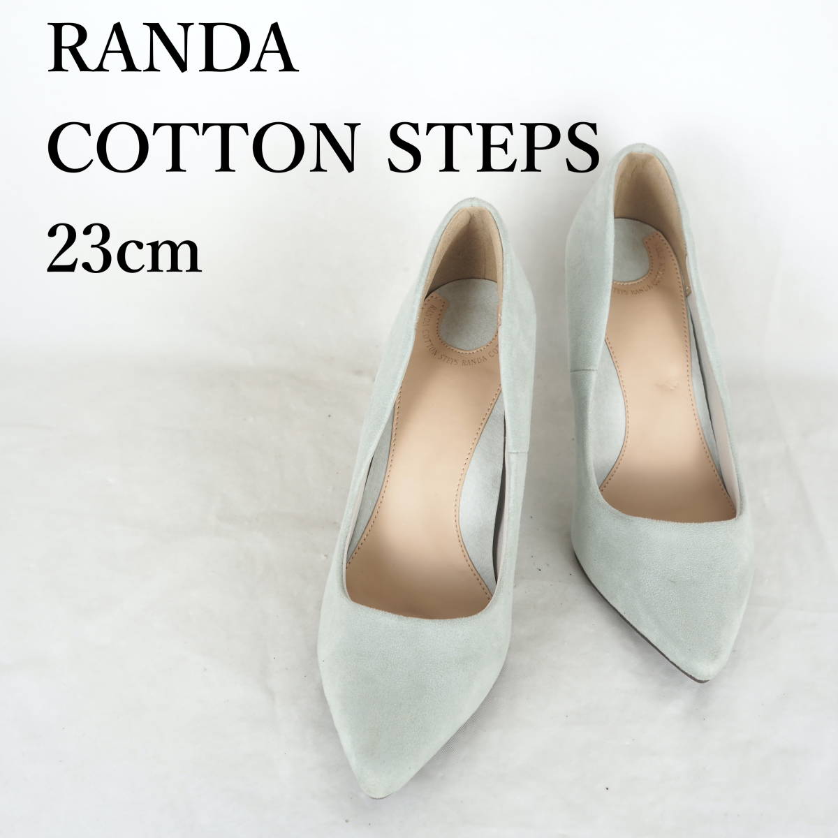 MK4478*RANDA COTTON STEPS*ランダ*レディースパンプス*23cm*薄水色系_画像1