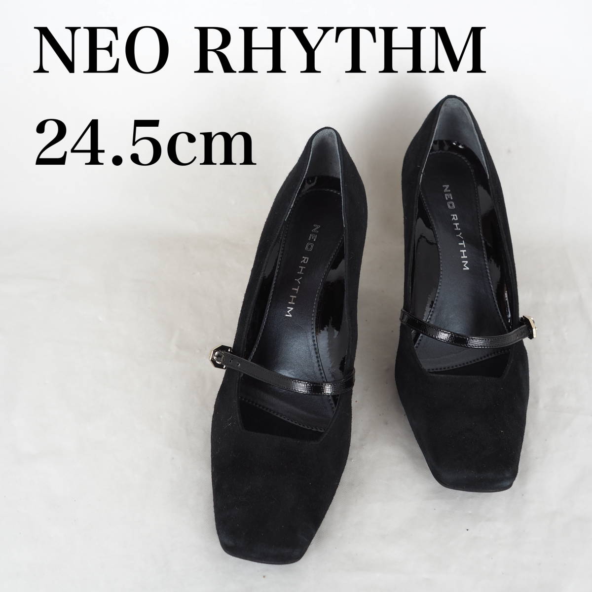 MK4475*NEO RHYTHM*ネオリズム*レディースパンプス*24.5cm*黒の画像1