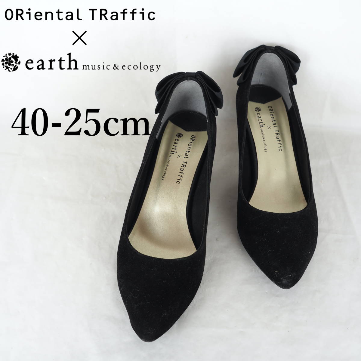 MK4621*ORiental TRaffic earth music&ecology*レディースパンプス*40-25cm*黒_画像1