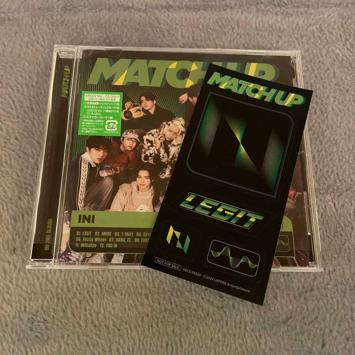 INI CD MATCH UP グリーン 通常盤