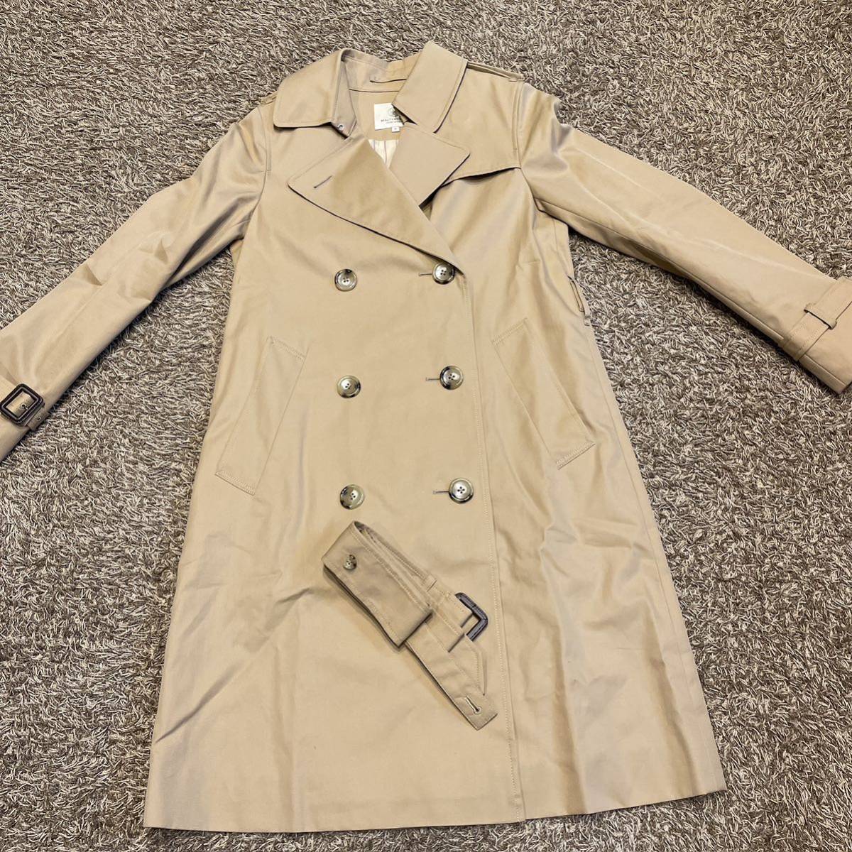 beauty&youth beige trench coat long sleeve coat cotton outer 