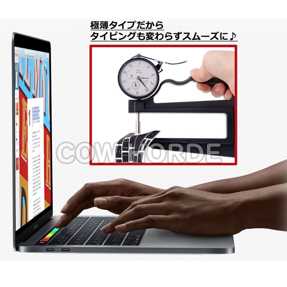 日本語 キーボードカバー (JIS配列)〈MacBook Air 13/Pro Retina 13,15インチ用〉マックブック ブラック(黒);HP0115;_画像4