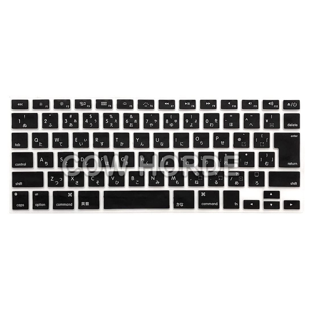 日本語 キーボードカバー (JIS配列)〈MacBook Air 13/Pro Retina 13,15インチ用〉マックブック ブラック(黒);HP0115;_画像1