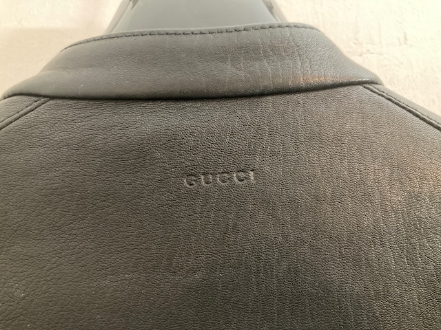 ★GUCCI　グッチ　シングル　ダブルジップ　ライダース　ブルゾン　46★_画像7