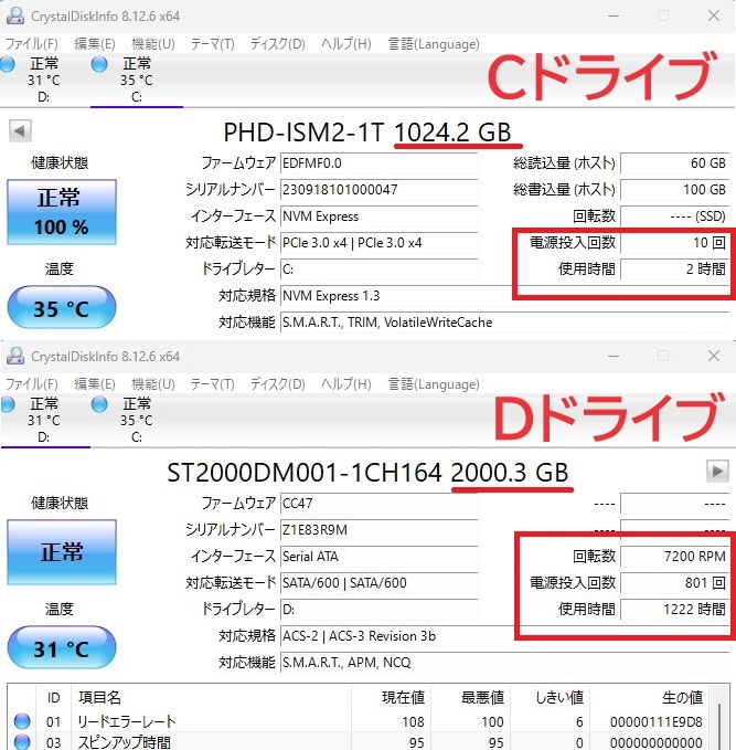 Core i5-10500◆大容量メモリ32GB◆新品SSD(M.2)１TB◆使用少なめ大容量HDD 約２TB◆ProDesk 600 G6◆Win11Pro(23H2)◆Office2021ProPlus_画像5