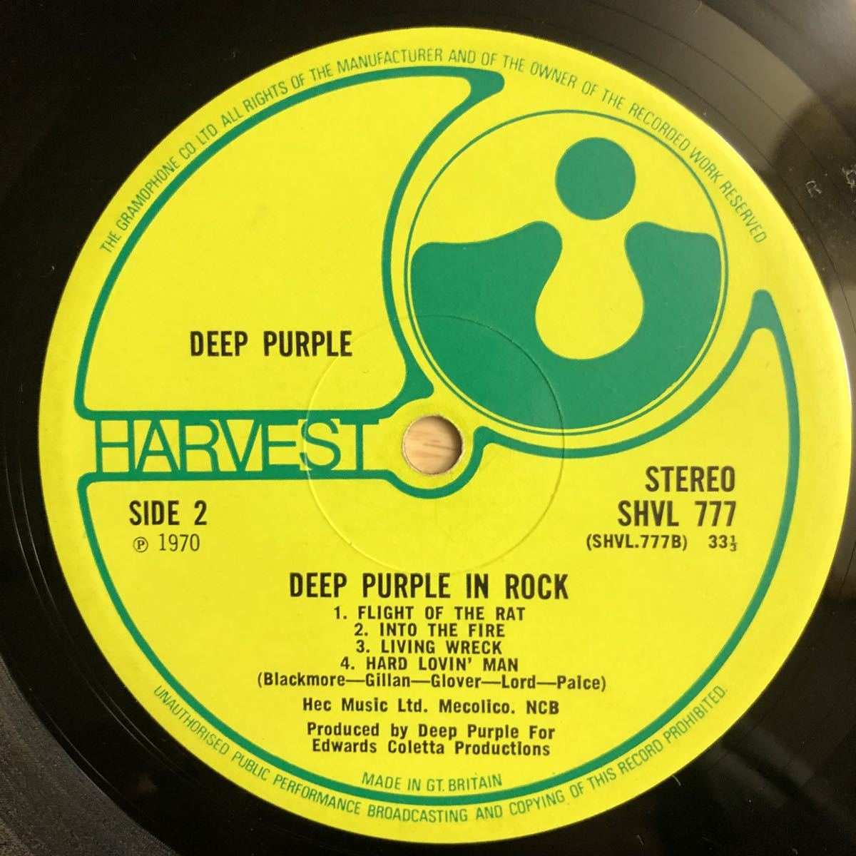 LP NOT REPRESS/NO EMI ファーストプレス!! DEEP PURPLE/DEEP PURPLE IN ROCK[UKオリジナル:初年度'70年PRESS:COATING JKT:UKORIG SLV付き]_画像6