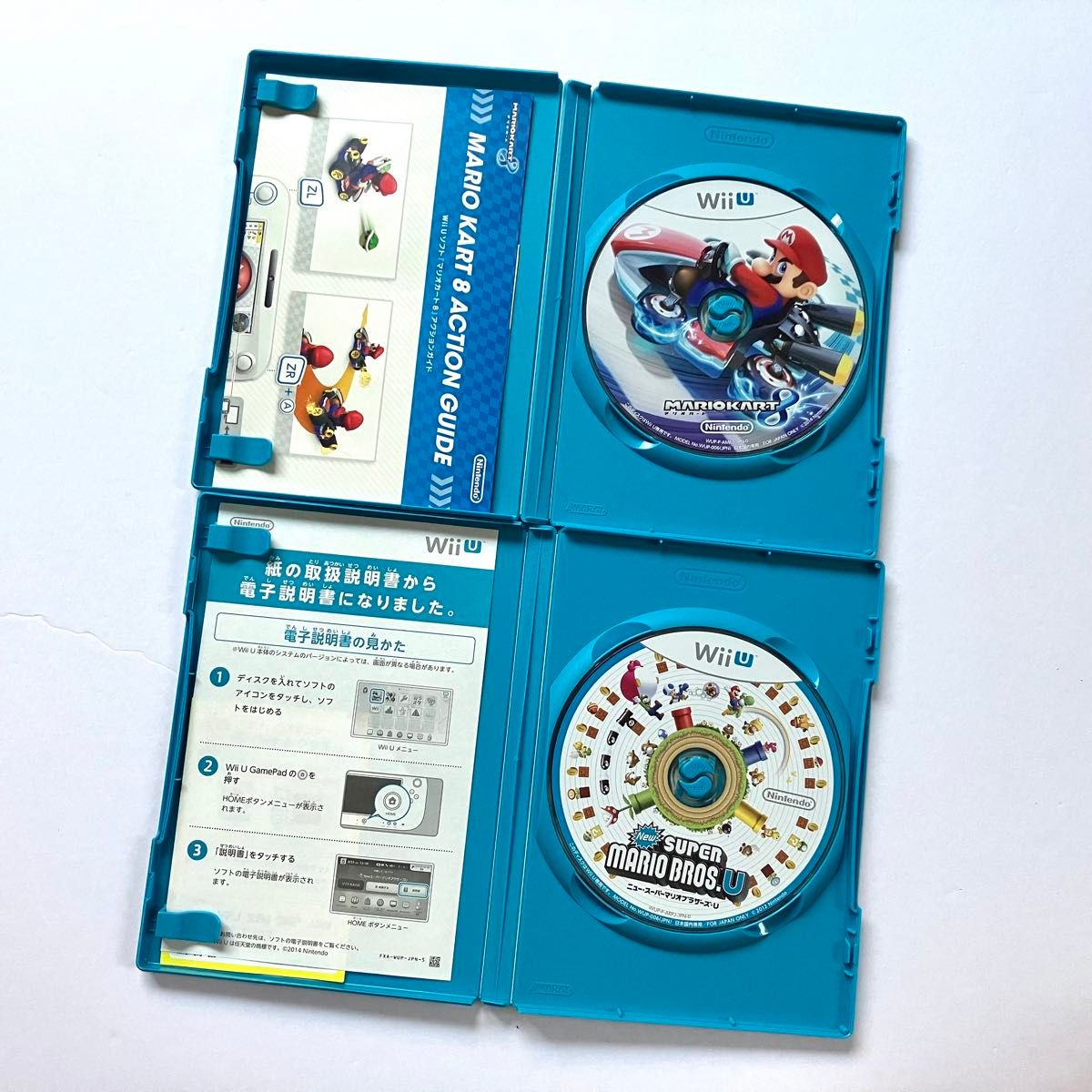 WiiU ピクミン3 ポッ拳 マリオカート8 NEWスーパーマリオブラザーズU 4点セット