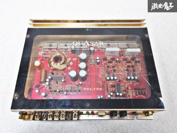 ★動作OK★ QUASAR クエーサー パワーアンプ オーディオアンプ カーアンプ MOS-FET 240W 即納 棚M-2の画像1