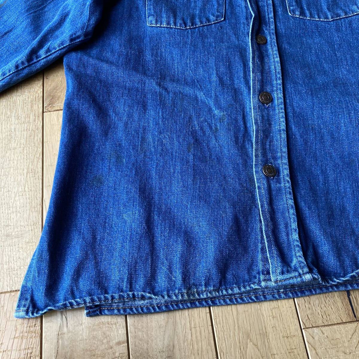 Levis デニムシャツ 中古 L リーバイス 70's vintage 激レア　古着 アメカジ_画像6