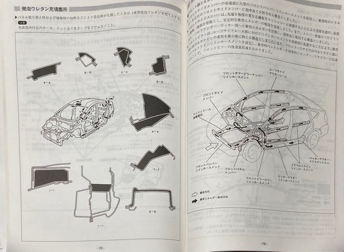 ◆中古◆自研センター／構造調査シリーズ／J-347／トヨタ／プリウス／NHW20系◆2003年12月