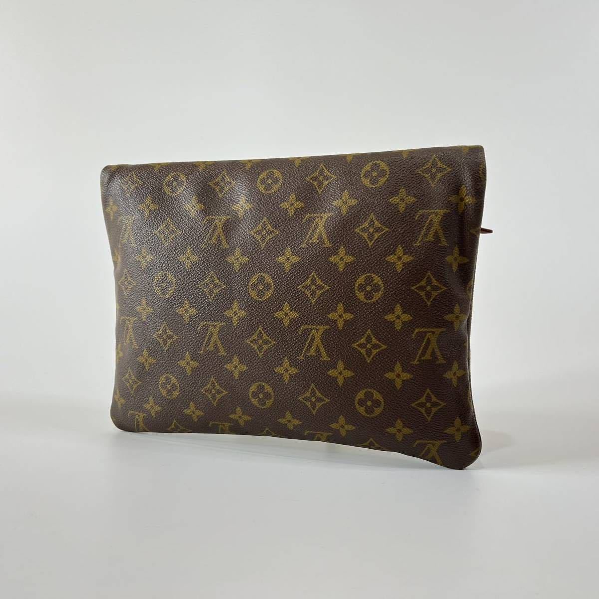 1円〜 Louis Vuitton ルイヴィトン M51805 ポシェット・ブリアント プリアント クラッチバッグ ポーチ スクエア モノグラム Y325_画像3