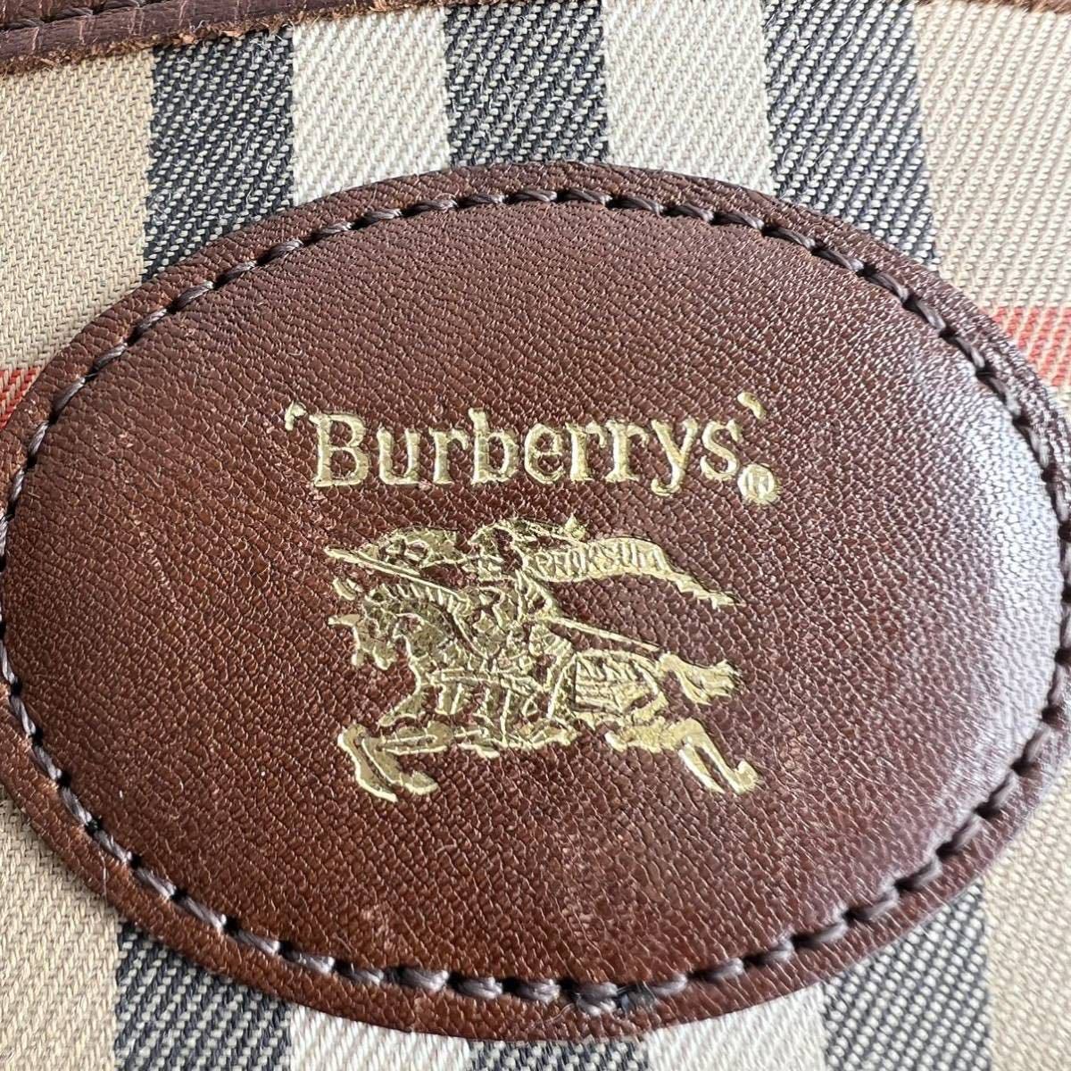 1円〜 Burberrys バーバリーズ ショルダーバッグ ハンドバッグ ノバチェック シャドーホース ワンショルダー レザー キャンバス Y339_画像9