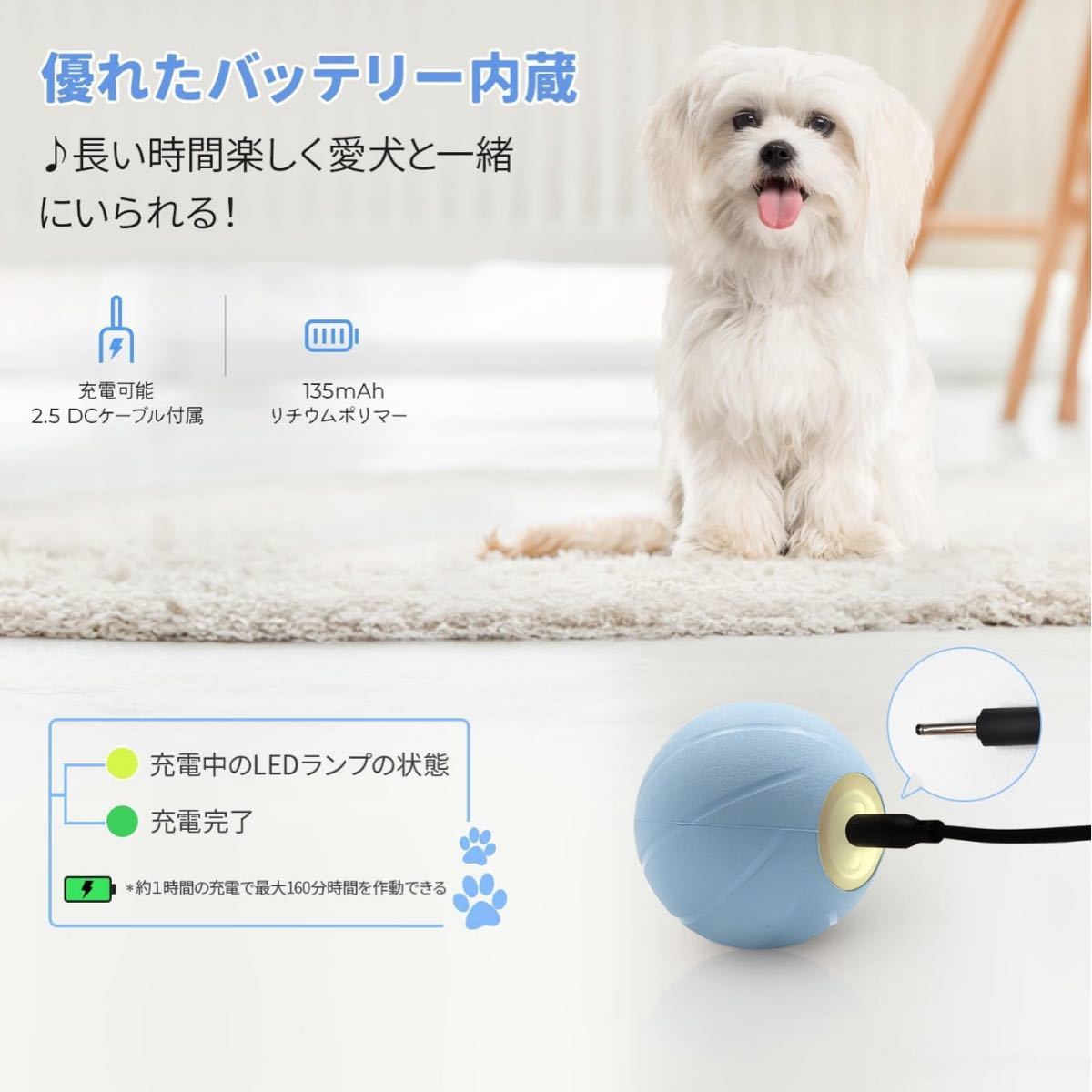 Cheerble собака мяч собака игрушка маленький размер собака собака игрушка автоматика движение + тряска + bound функция 3 режим выбор возможность натуральный резиновый 