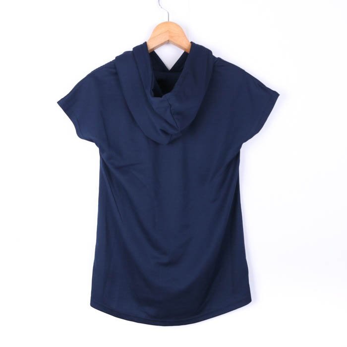  уличный короткий рукав футболка Parker с капюшоном . Logo T спортивная одежда женский M размер темно-синий OUTDOOR