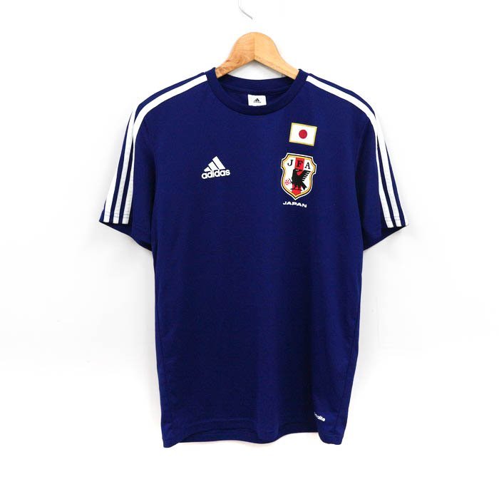 アディダス Tシャツ 半袖 サッカー日本代表 JFA クライマライト スポーツウエア トップス メンズ Mサイズ ブルー adidas_画像1