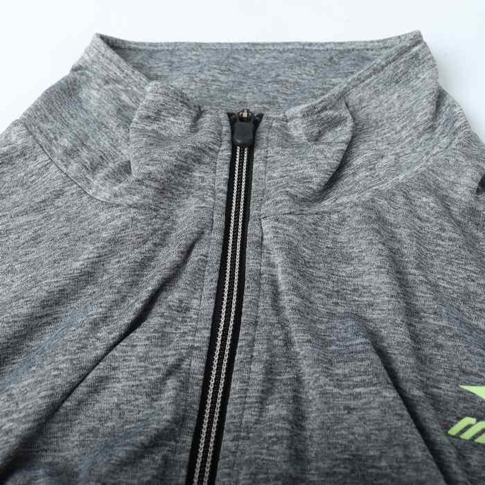  Mizuno джерси длинный рукав стрейч полный Zip спортивная одежда tops мужской L размер серый Mizuno