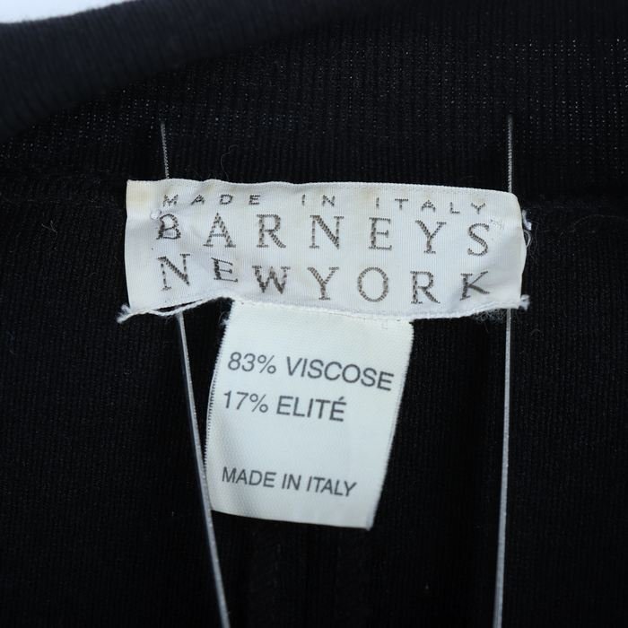 バーニーズニューヨーク テーラードジャケット ストレッチ S相当 イタリア製 黒 レディース フリーサイズ ブラック BARNEYS NEWYORK_画像3