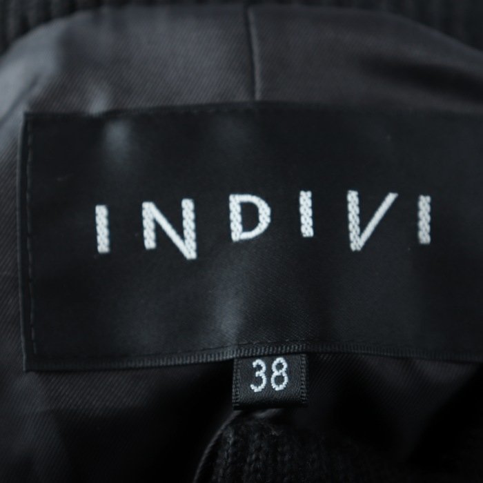  Indivi blouson coat outer cashmere . lady's 38 size black INDIVI