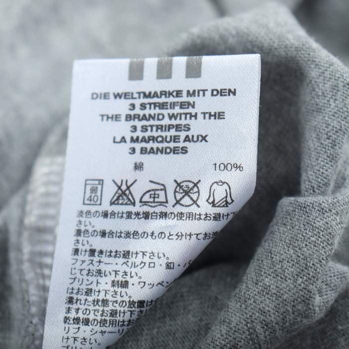 アディダス 半袖Tシャツ ロゴT スポーツウエア コットン100% メンズ Mサイズ グレー adidas_画像7