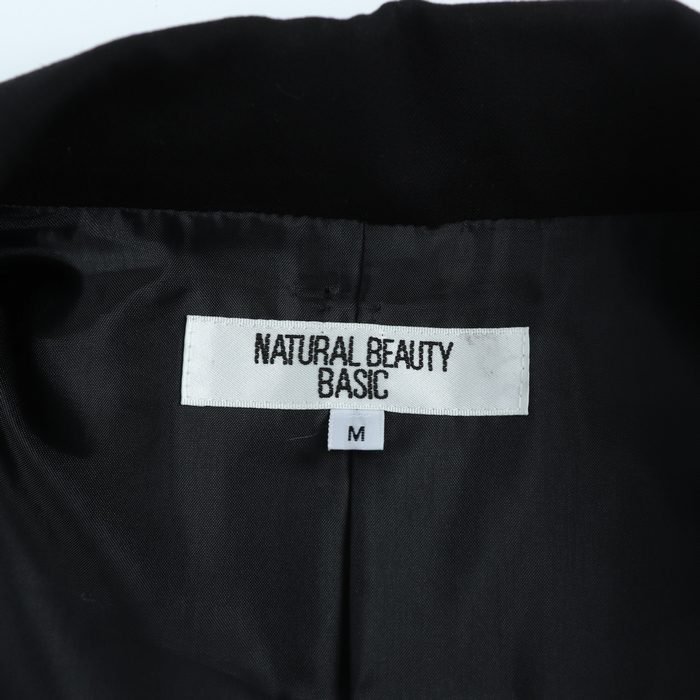 ナチュラルビューティーベーシック テーラードジャケット アウター スーツ 入学式 レディース Mサイズ ブラック NATURAL BEAUTY BASIC_画像3