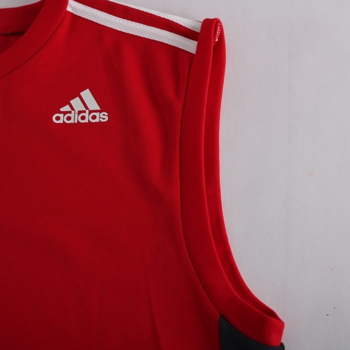 アディダス ランニング 無地 ロゴ スポーツウエア トップス 赤 メンズ Mサイズ レッド adidas_画像5