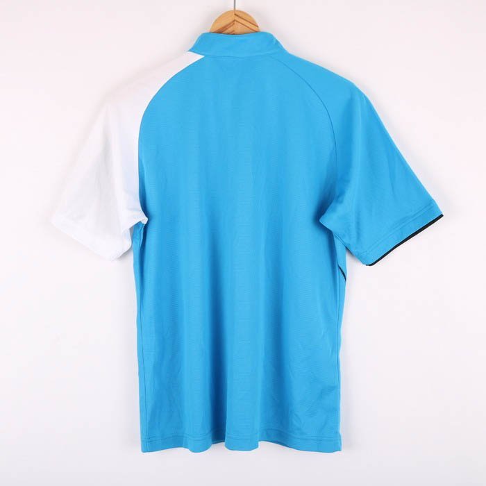  Prince shirt short sleeves half Zip tennis wear sportswear tops men's M size blue prince