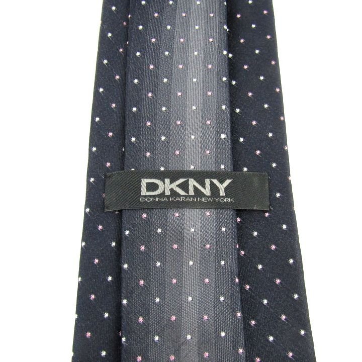  Donna Karan бренд галстук точка рисунок градация шелк сделано в Японии мужской темно-синий Donna Karan