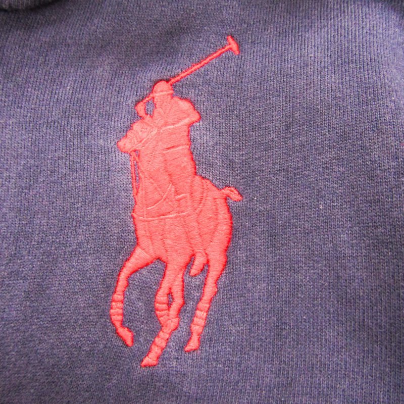 ポロ・ラルフローレン パーカー スウェット スエット ビッグポニー キッズ 男の子用 S/Pサイズ ネイビー POLO RALPH LAUREN_画像6