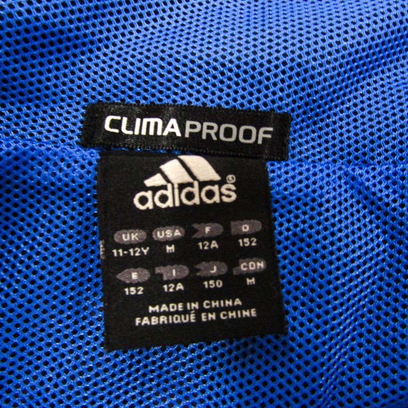 アディダス ナイロンジャケット クライマプルーフ ジャンパー アウター キッズ 男の子用 150サイズ ブラック adidas_画像3
