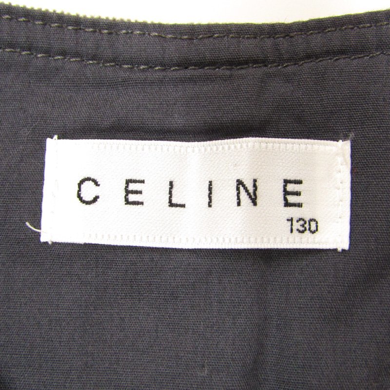 セリーヌ サロペット ジャンパースカート コーデュロイ 日本製 キッズ 女の子用 130サイズ ブラウン CELINE_画像3