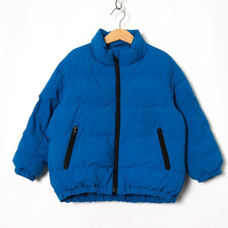 ジーユー ナイロンジャケット 中綿入りジャンパー アウター キッズ 男の子用 110サイズ ブルー GU_画像1