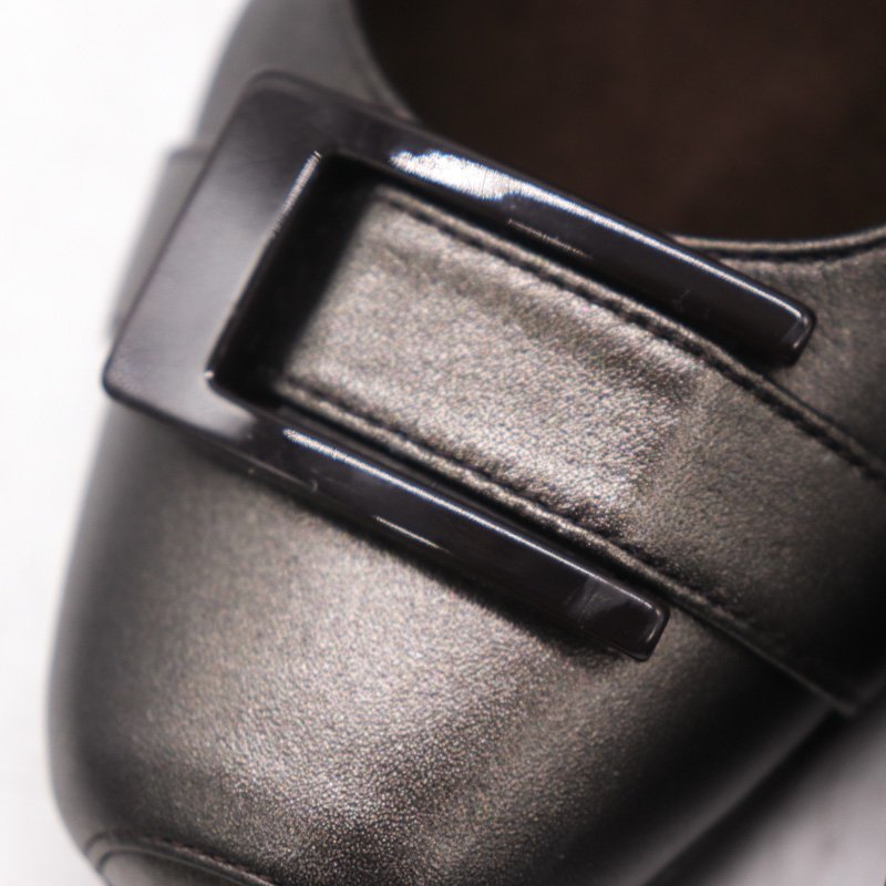 ファン パンプス 幅広 3E ストラップ 靴 シューズ 日本製 レディース 24cmサイズ ゴールド FAN_画像2