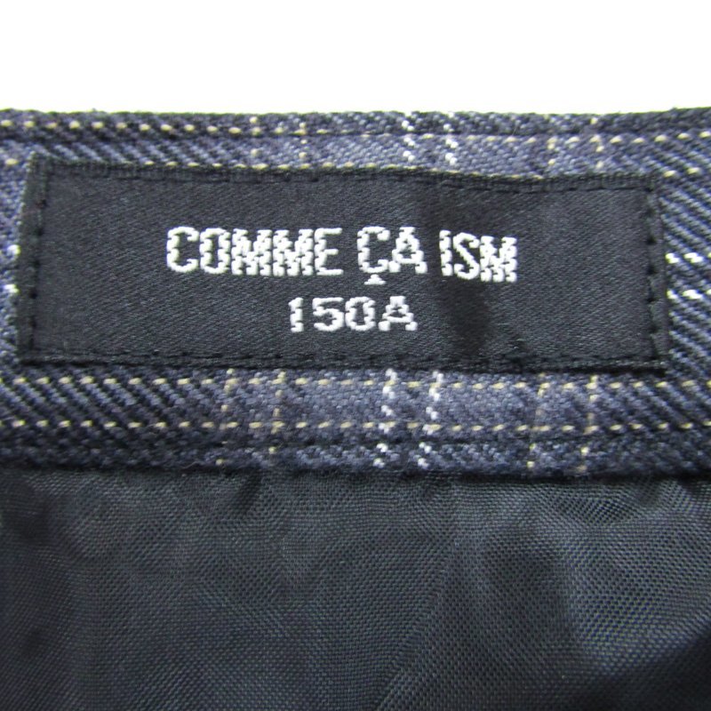 コムサイズム プリーツスカート チェック柄 キッズ 女の子用 150Aサイズ ブラック COMME CA ISM_画像3