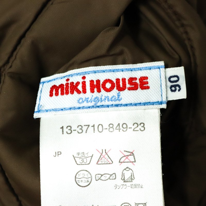  Miki House нейлон жакет с хлопком джемпер внешний baby для девочки 90 размер Brown MIKIHOUSE