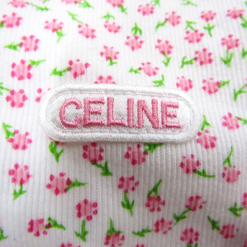 セリーヌ ノースリーブワンピース 花柄 日本製 ベビー 女の子用 80サイズ ピンク CELINE_画像6